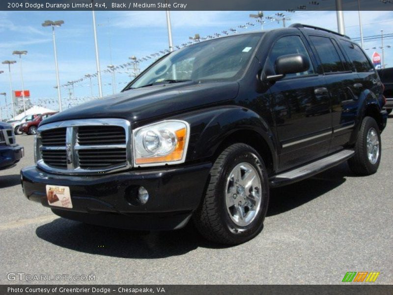Black / Medium Slate Gray 2004 Dodge Durango Limited 4x4