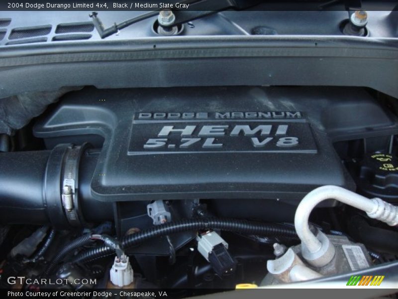 Black / Medium Slate Gray 2004 Dodge Durango Limited 4x4