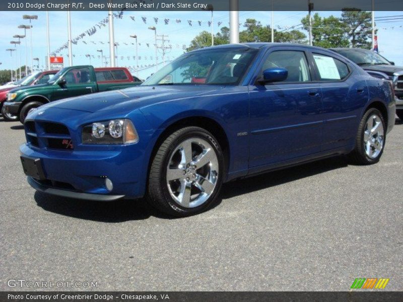 Deep Water Blue Pearl / Dark Slate Gray 2010 Dodge Charger R/T