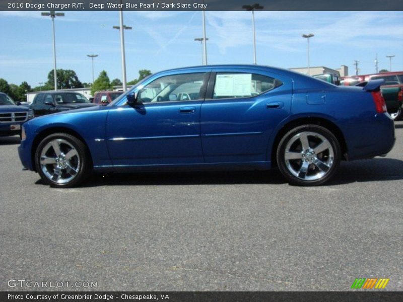 Deep Water Blue Pearl / Dark Slate Gray 2010 Dodge Charger R/T