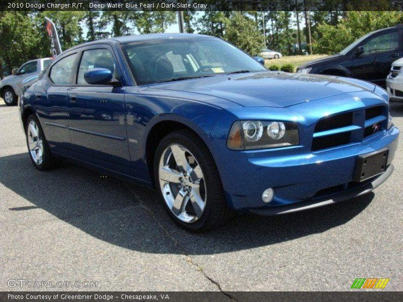Deep Water Blue Pearl / Dark Slate Gray 2010 Dodge Charger R/T