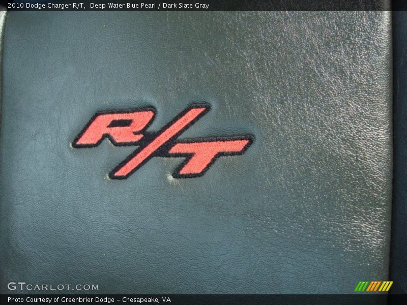 Deep Water Blue Pearl / Dark Slate Gray 2010 Dodge Charger R/T