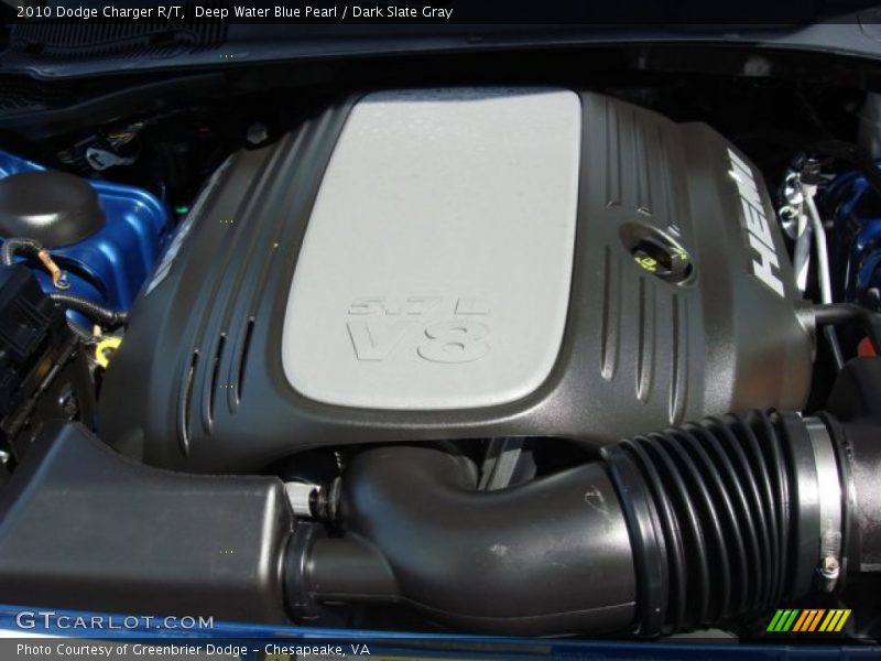 Deep Water Blue Pearl / Dark Slate Gray 2010 Dodge Charger R/T
