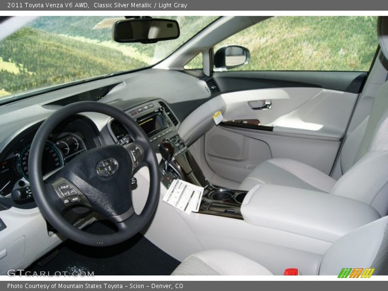 Classic Silver Metallic / Light Gray 2011 Toyota Venza V6 AWD