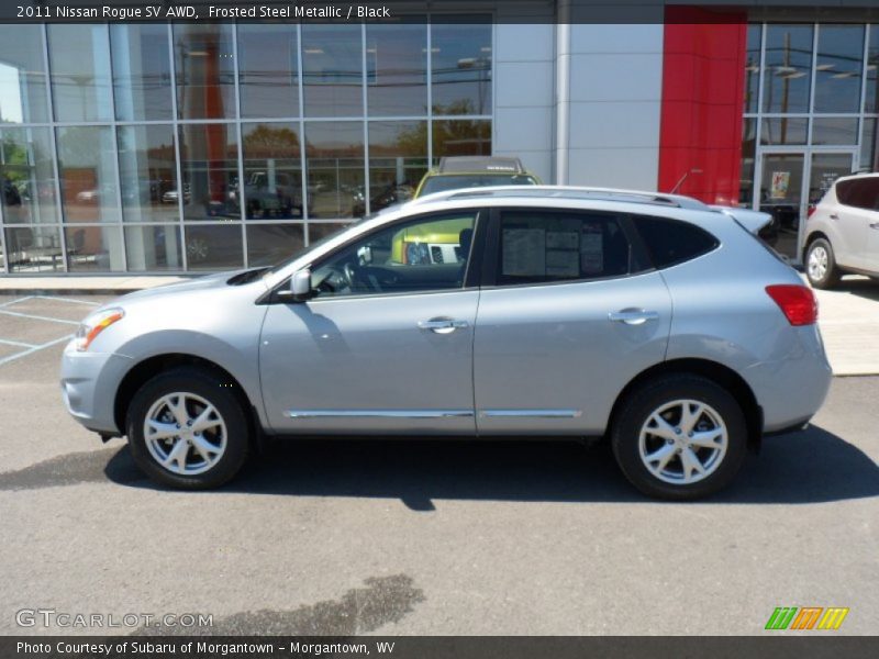 Frosted Steel Metallic / Black 2011 Nissan Rogue SV AWD