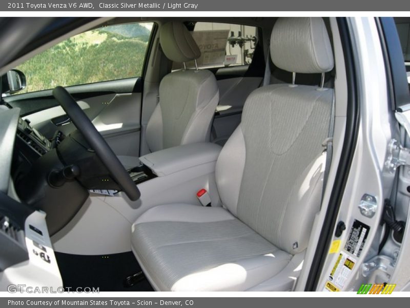 Classic Silver Metallic / Light Gray 2011 Toyota Venza V6 AWD