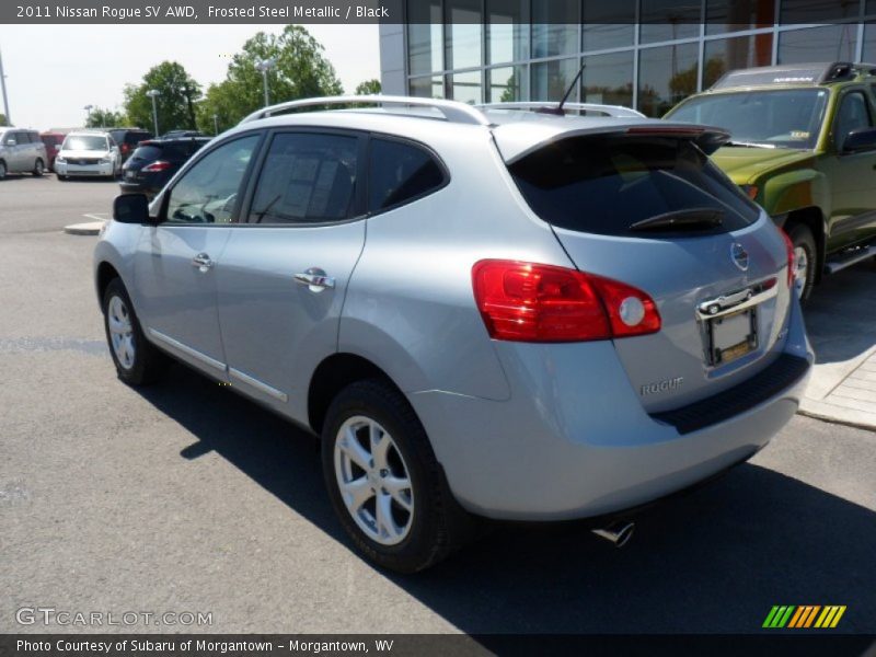 Frosted Steel Metallic / Black 2011 Nissan Rogue SV AWD