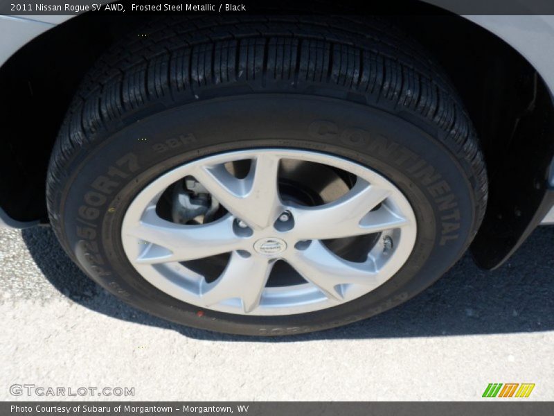 Frosted Steel Metallic / Black 2011 Nissan Rogue SV AWD