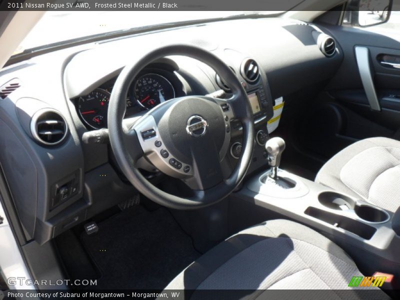 Frosted Steel Metallic / Black 2011 Nissan Rogue SV AWD