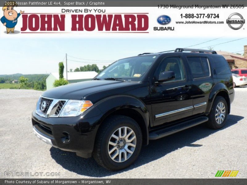 Super Black / Graphite 2011 Nissan Pathfinder LE 4x4