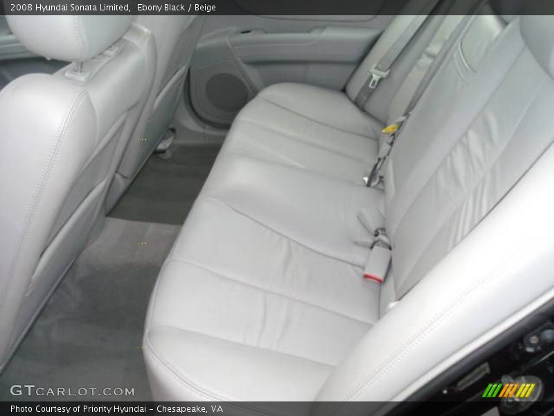 Ebony Black / Beige 2008 Hyundai Sonata Limited