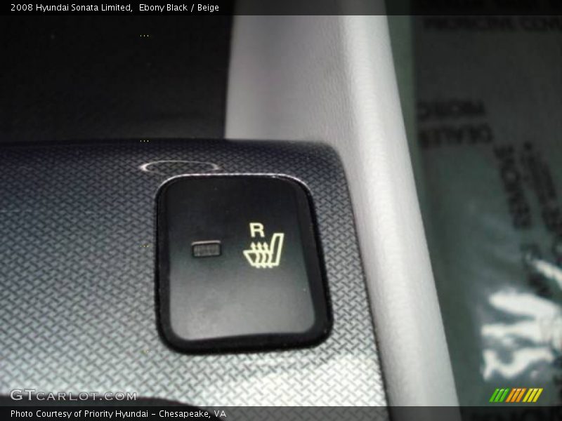 Ebony Black / Beige 2008 Hyundai Sonata Limited