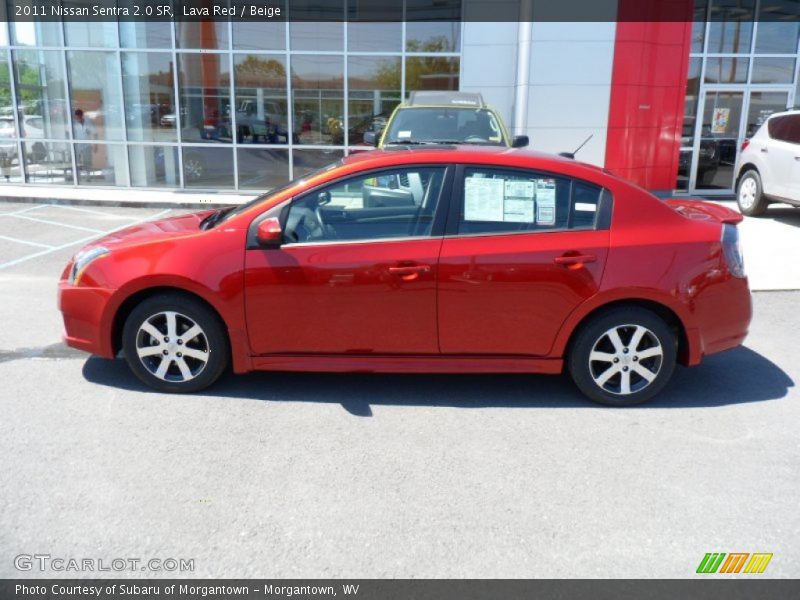 Lava Red / Beige 2011 Nissan Sentra 2.0 SR