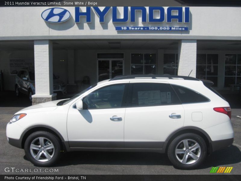 Stone White / Beige 2011 Hyundai Veracruz Limited