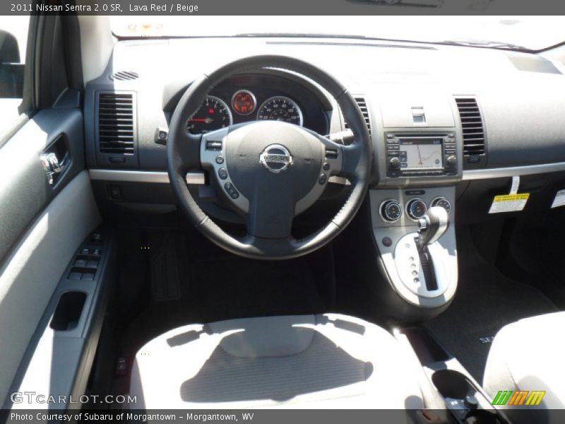 Lava Red / Beige 2011 Nissan Sentra 2.0 SR