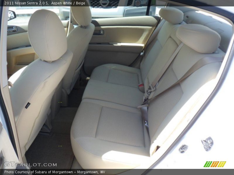 Aspen White / Beige 2011 Nissan Sentra 2.0 S