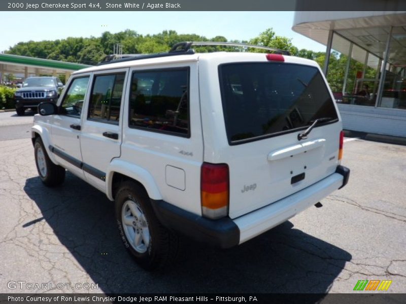 Stone White / Agate Black 2000 Jeep Cherokee Sport 4x4