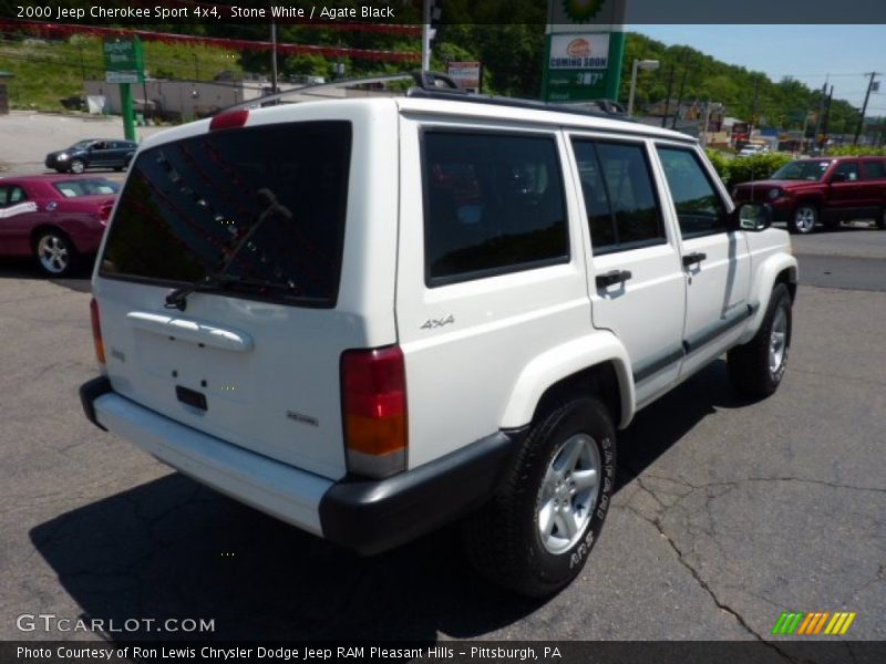 Stone White / Agate Black 2000 Jeep Cherokee Sport 4x4