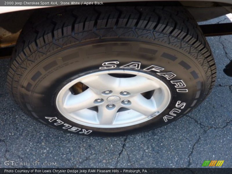 Stone White / Agate Black 2000 Jeep Cherokee Sport 4x4