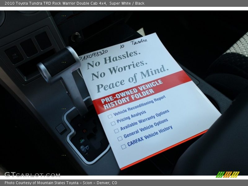Super White / Black 2010 Toyota Tundra TRD Rock Warrior Double Cab 4x4