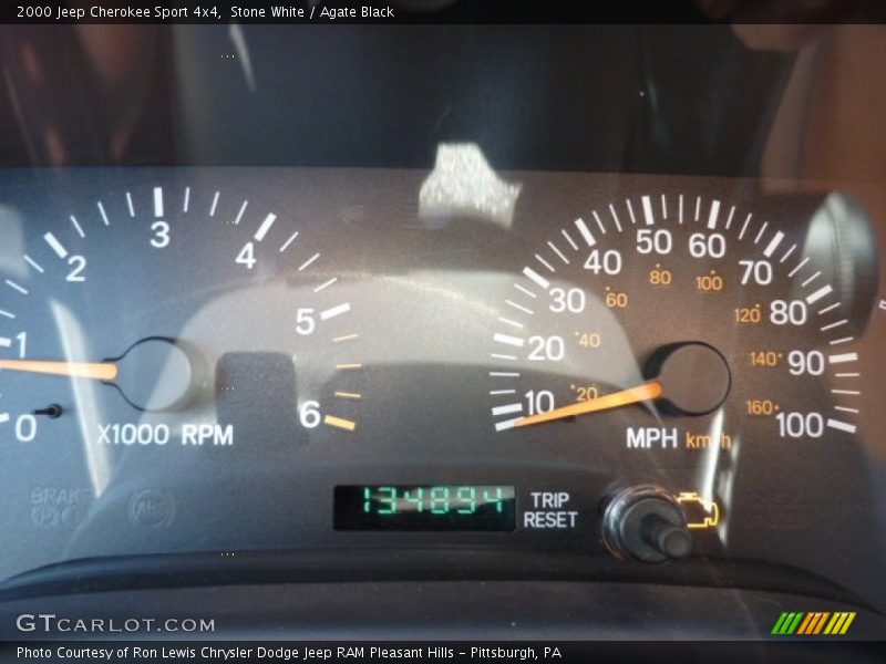 Stone White / Agate Black 2000 Jeep Cherokee Sport 4x4