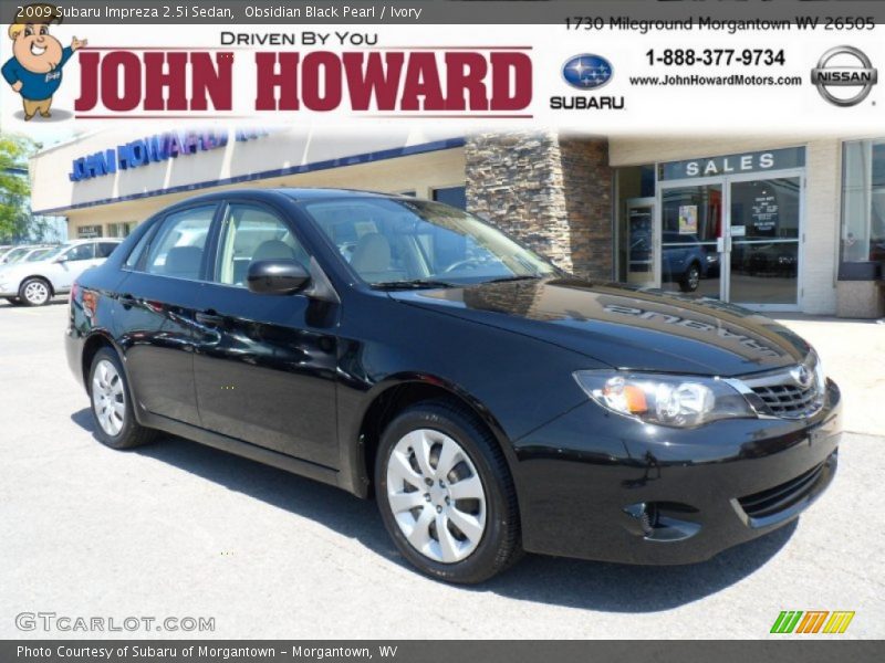 Obsidian Black Pearl / Ivory 2009 Subaru Impreza 2.5i Sedan