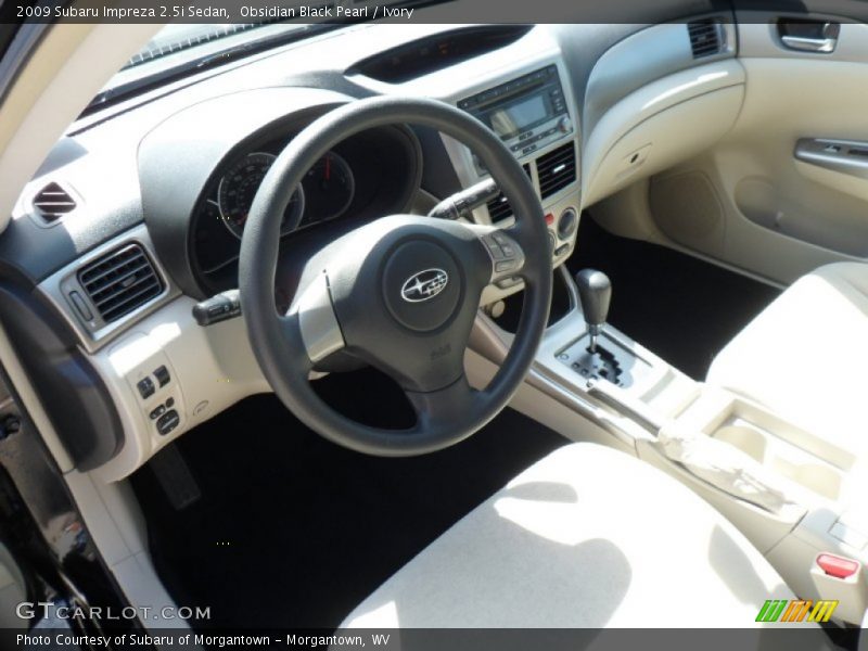 Obsidian Black Pearl / Ivory 2009 Subaru Impreza 2.5i Sedan