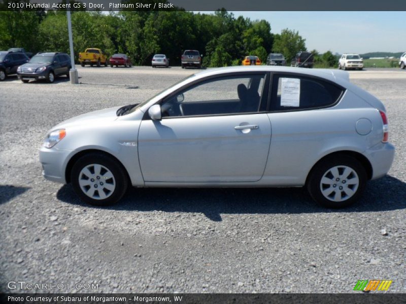 Platinum Silver / Black 2010 Hyundai Accent GS 3 Door