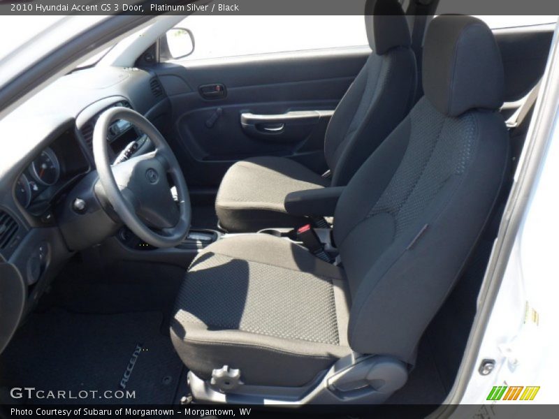 Platinum Silver / Black 2010 Hyundai Accent GS 3 Door