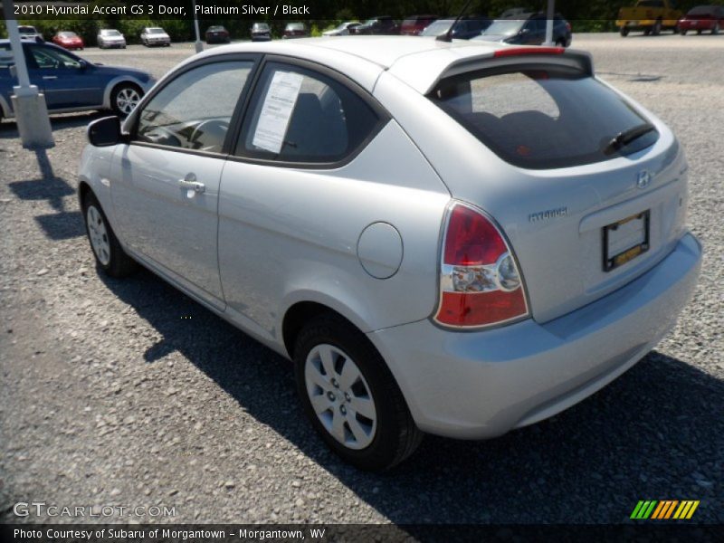 Platinum Silver / Black 2010 Hyundai Accent GS 3 Door