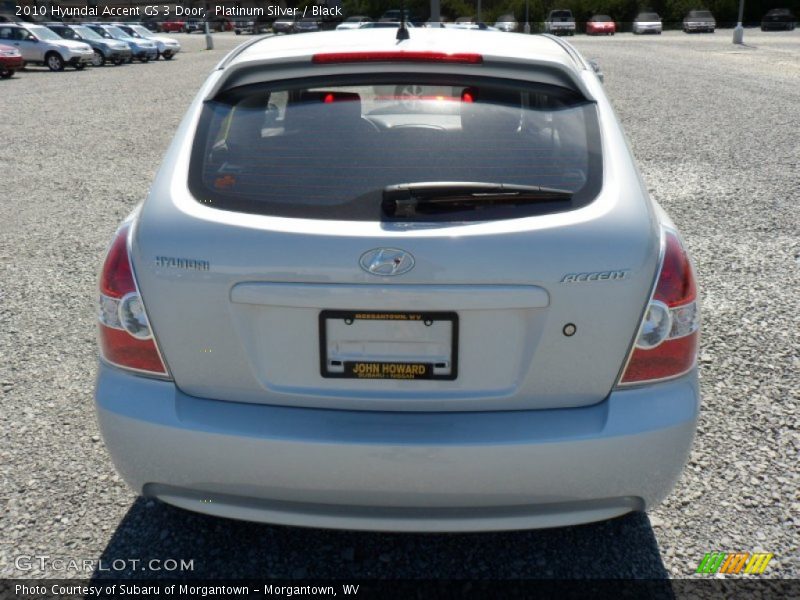 Platinum Silver / Black 2010 Hyundai Accent GS 3 Door