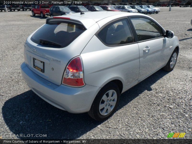 Platinum Silver / Black 2010 Hyundai Accent GS 3 Door