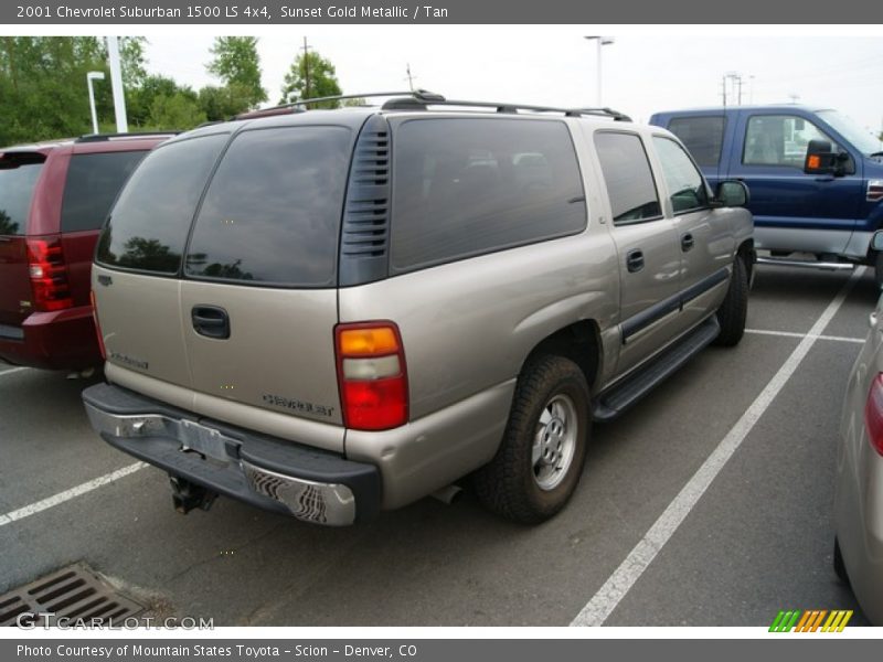 Sunset Gold Metallic / Tan 2001 Chevrolet Suburban 1500 LS 4x4
