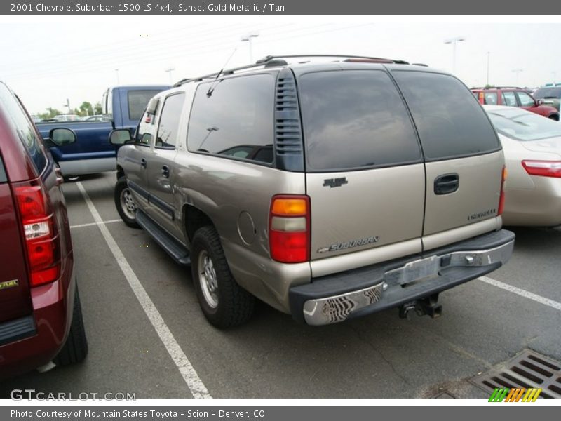 Sunset Gold Metallic / Tan 2001 Chevrolet Suburban 1500 LS 4x4