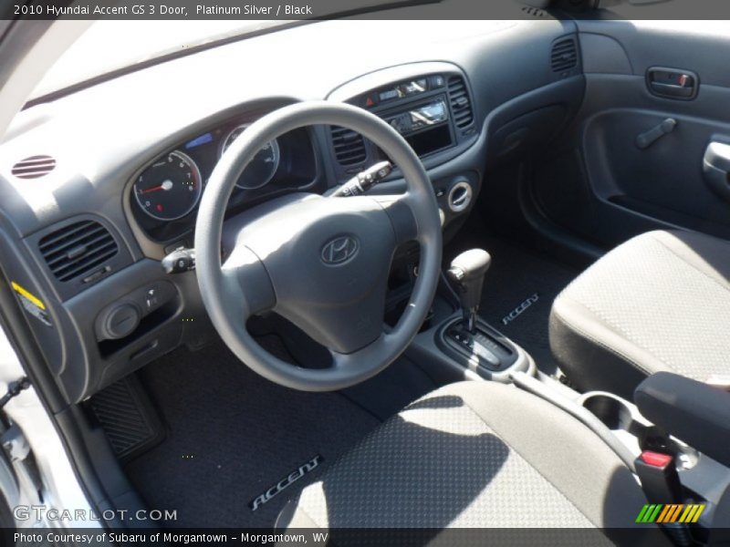 Platinum Silver / Black 2010 Hyundai Accent GS 3 Door