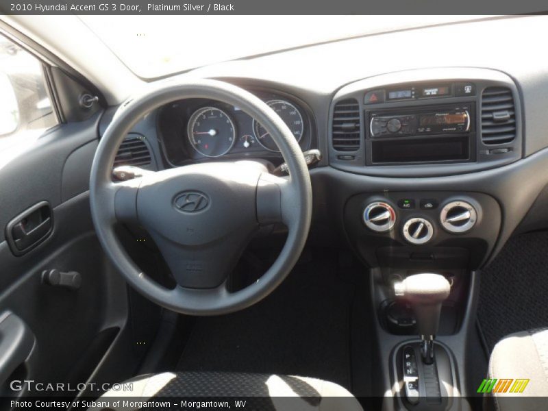 Platinum Silver / Black 2010 Hyundai Accent GS 3 Door