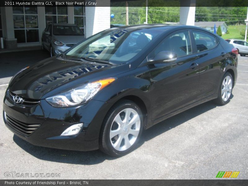 Black Noir Pearl / Gray 2011 Hyundai Elantra GLS