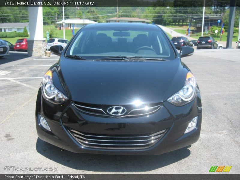 Black Noir Pearl / Gray 2011 Hyundai Elantra GLS