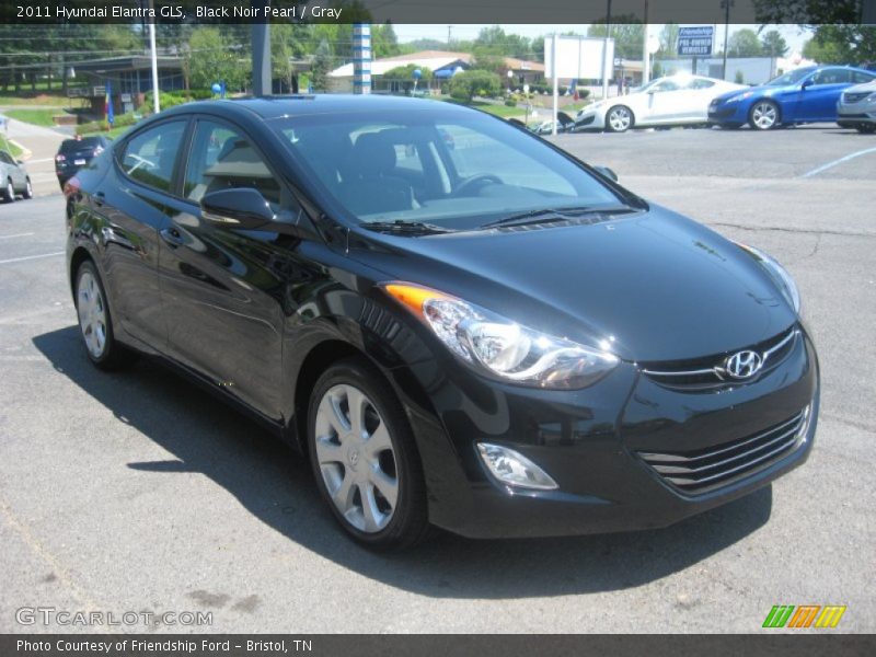 Black Noir Pearl / Gray 2011 Hyundai Elantra GLS