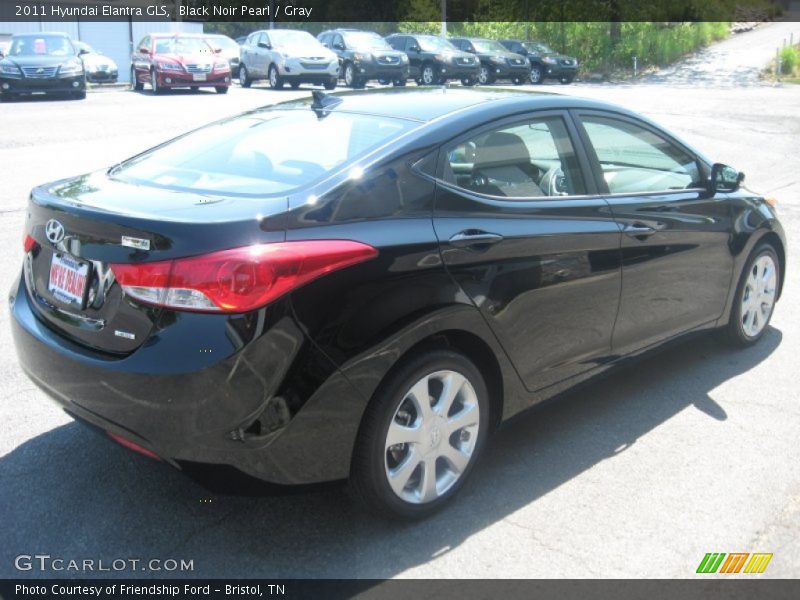 Black Noir Pearl / Gray 2011 Hyundai Elantra GLS