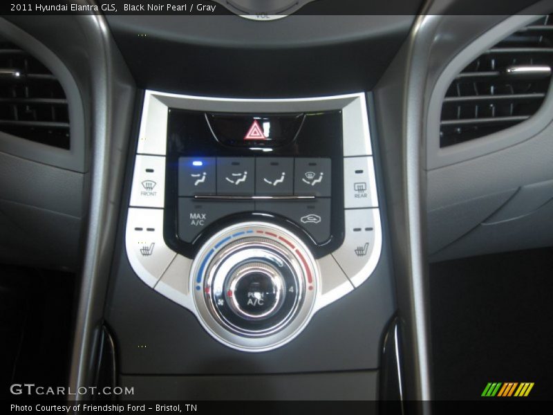 Black Noir Pearl / Gray 2011 Hyundai Elantra GLS