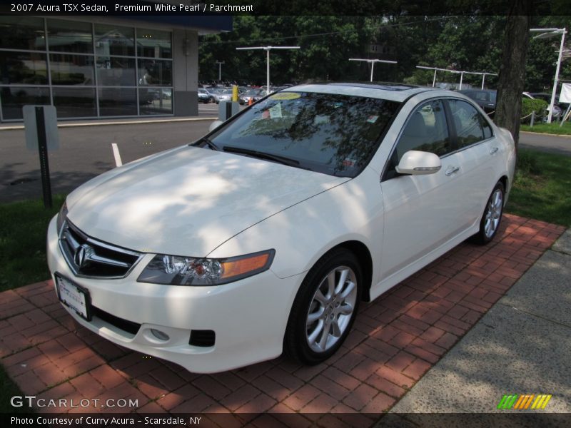 Premium White Pearl / Parchment 2007 Acura TSX Sedan