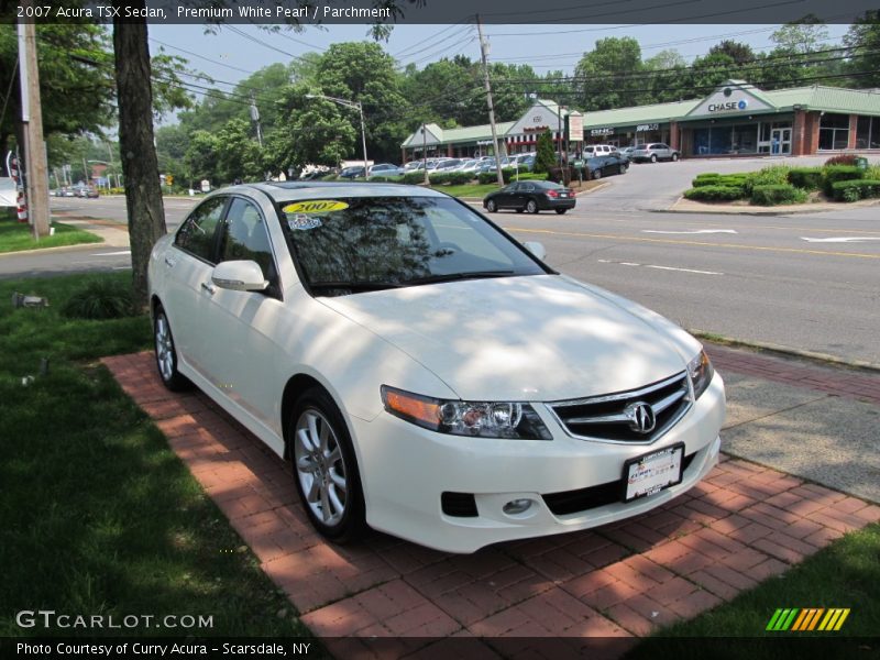Premium White Pearl / Parchment 2007 Acura TSX Sedan