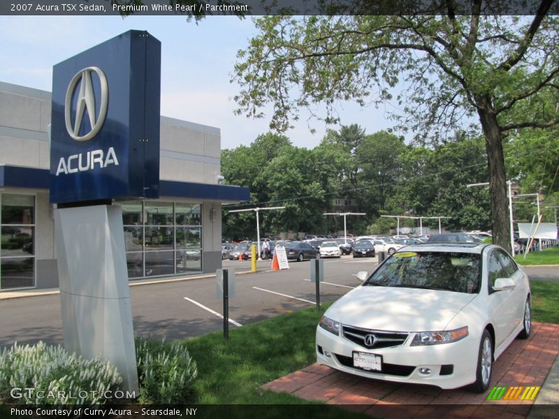 Premium White Pearl / Parchment 2007 Acura TSX Sedan