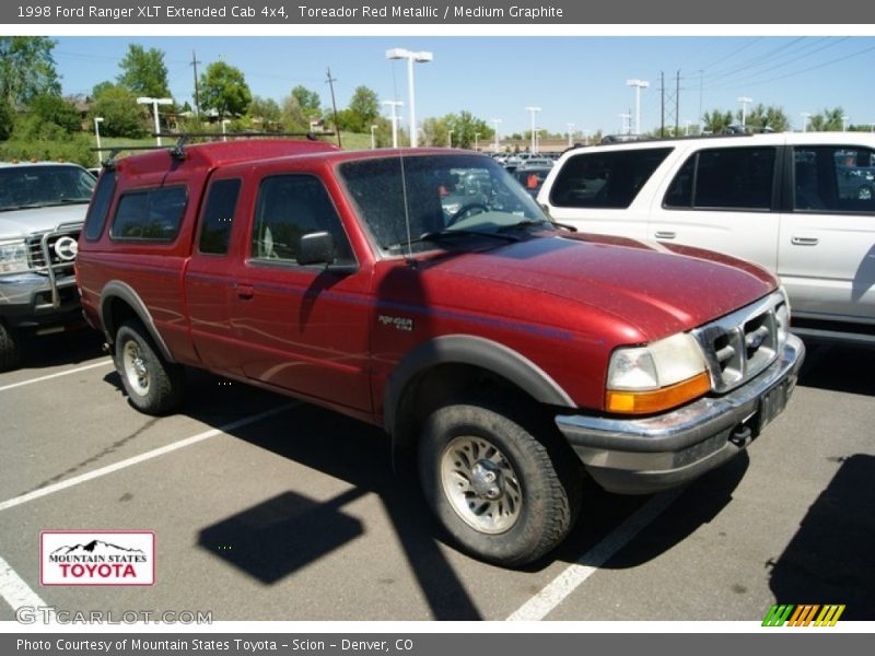 Toreador Red Metallic / Medium Graphite 1998 Ford Ranger XLT Extended Cab 4x4