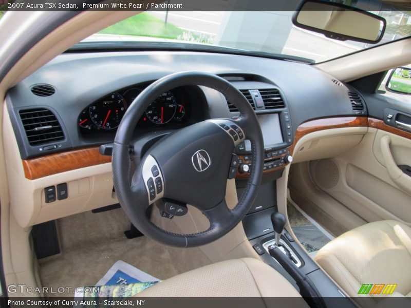 Premium White Pearl / Parchment 2007 Acura TSX Sedan