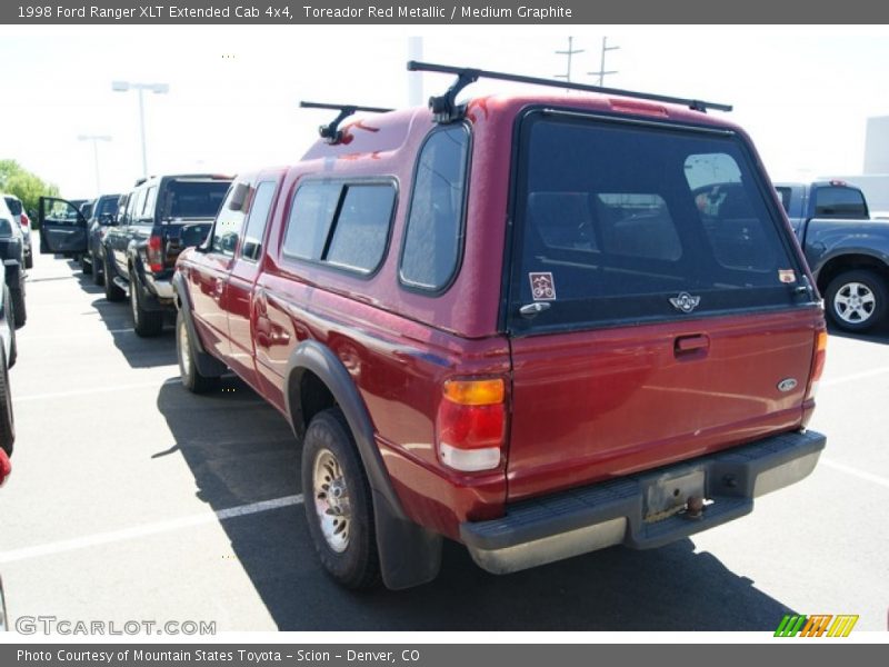Toreador Red Metallic / Medium Graphite 1998 Ford Ranger XLT Extended Cab 4x4