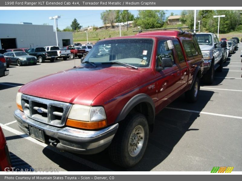 Toreador Red Metallic / Medium Graphite 1998 Ford Ranger XLT Extended Cab 4x4