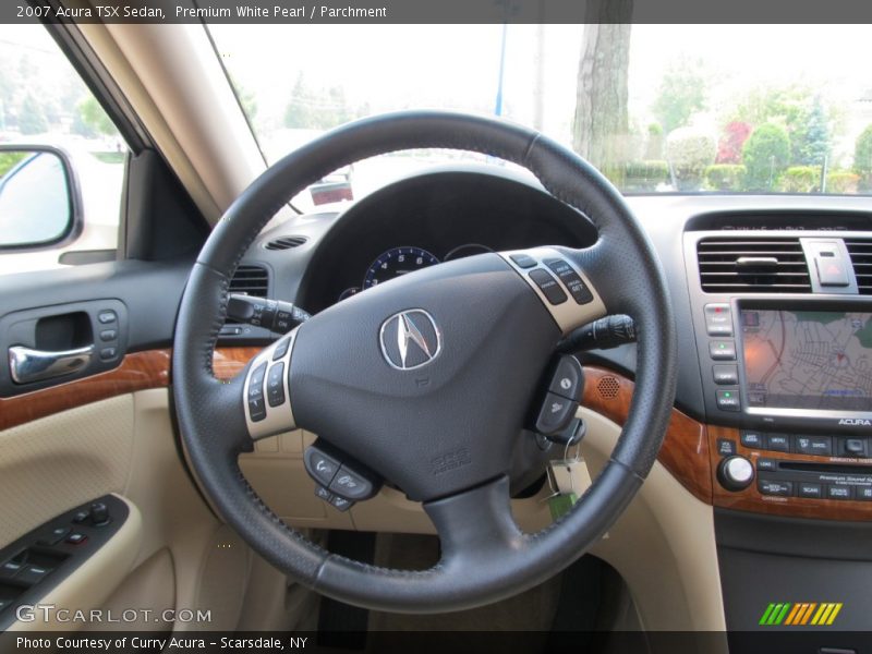 Premium White Pearl / Parchment 2007 Acura TSX Sedan