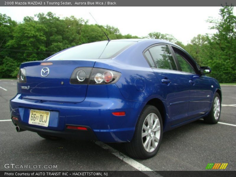 Aurora Blue Mica / Black 2008 Mazda MAZDA3 s Touring Sedan